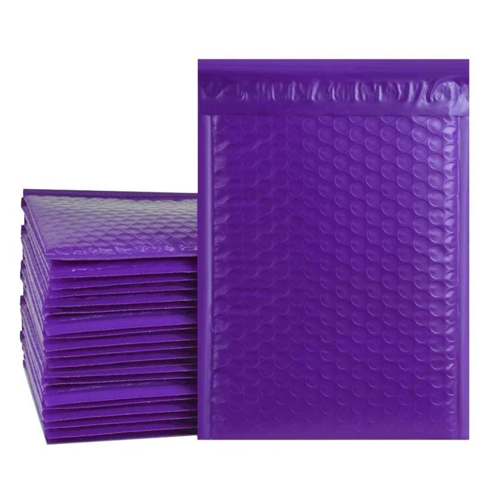 40 Purple Poly Bubble Mailers